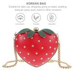 VALICLUD Dameshandtas 1 stuk aardbei tas schoudertas aardbei aardbeienportemonnee mini draagtas muntenschoudertas voor kinderen fruit aardbei geschenkzakje peuter PU mini-tas