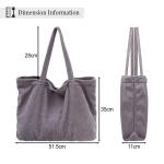 Uniseks schoudertas voor dames, tote bag, corduroy tas, grote schoudertas, shopper, handtas, casual, crossbody tas voor school, universiteit, kantoor, werk, reizen, uitstapjes, win