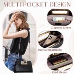 Clutch Dames, Schoudertas met Ketting, Zwarte Clutch-Feesttas met Handvat voor Dames, Lange Clutch-Portemonnee met Portemonnee voor Bruiloft, Avond, Feest Zwart