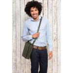 LEABAGS Leren schoudertas voor dames en heren, messenger bag met schouderriem, werktas, draagtas, handtas, echt lederen tas, pine green, Boheems, gedeconstrueerd, minimalistisch, r