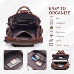 Leren rugzak Dames klein, 2 in 1 rugzak Handtas Elegante waterdichte stadsrugzak Mini-rugzakken voor dames Moderne reisrugzak Rugzakhandtassen voor reizen, werk, school