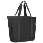 Smilla Strandtas met ritssluiting voor dames en heren, gezinsvakantie, sport, zwemmen, boodschappentas van gerecycled PET, waterafstotend, Donkergrijs, Eén maat