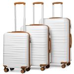 British Traveller Handkoffer ABS + PC materiaal, wit, koffer