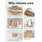 Middelgrote handtas voor dames, canvas, tas, schoudertas, shopper voor boeken, dagelijks gebruik, werk, groen, M(33cmx30cmx16cm)