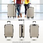 BEIBYE Harde koffer, trolleykoffer, rolkoffer, reiskoffer, handbagage, 4 wielen, M/L/XL, champagne