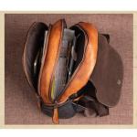 VVHUDA Retro lederen rugzak voor dames, casual rugzak met hoge capaciteit, lederen schoudertas voor winkelen, reizen (kleur: geel) klein cadeau