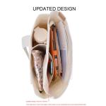 Middelgrote handtas voor dames, canvas, tas, schoudertas, shopper voor boeken, dagelijks gebruik, werk, beige, M(33cmx30cmx16cm)