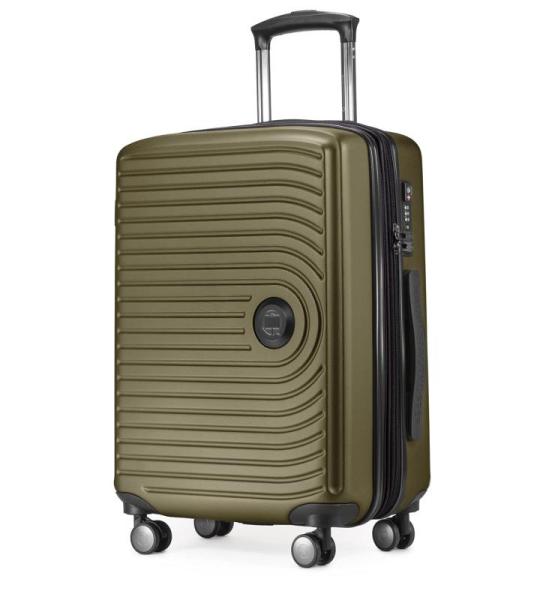 HAUPTSTADTKOFFER Midden grote harde koffer, TSA, 4 wielen, check-in bagage met 8 cm volumevergroting, 77 cm, 130 liter, grafiet, Avocado., koffer