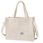 Corduroy schoudertas voor dames met ritssluiting, casual, esthetische handtas, schoudertas, tote crossbody tas, afneembare schouderriem, shopper voor school, werk, dagelijks gebrui