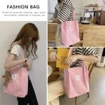Grote schoudertas voor dames, corduroy schoudertas, strandtas, crossbody tas, shopper, tote bag, boodschappentas, handtas, shopper voor werk, winkelen, school, roze