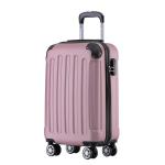 BEIBYE Harde koffer, trolleykoffer, rolkoffer, reiskoffer, handbagage, 4 wielen, M/L/XL, roze
