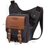 KAUKKO Canvas Tactical Vintage Borsttas Tactical Schoudertas