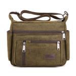 CHDWEY Umhängetaschen für Herren Casual Männer Umhängetasche Hohe Qualität Vintage Crossbody Bag Man Messenger Bag Leinwand Männliche Business Handtaschen(Auburn)
