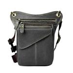 Waterdichte Motortas Echt Leer Mannen Multifunctioneel Ontwerp Casual Sling Schouder Messenger Bag Reizen Taille Riem Pack Drop Been Tas (Color12)