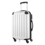 Hauptstadtkoffer Spree, koffer met harde schaal, trolley, rolkoffer, reiskoffer, kan breder worden gemaakt, TSA, 4 wielen, wit