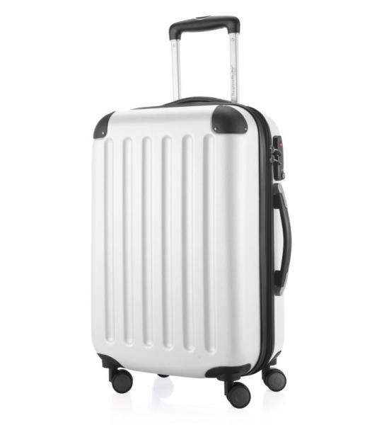 Hauptstadtkoffer Spree, koffer met harde schaal, trolley, rolkoffer, reiskoffer, kan breder worden gemaakt, TSA, 4 wielen, wit