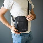ITACA - Schoudertas voor heren, klein met verstelbare riem, kleine schoudertas voor heren, gemaakt van hoogwaardige materialen, duurzaam kleine schoudertas voor heren, herentas om 