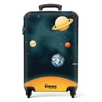 NoBoringSuitcases.com Kinderkoffer, handbagage, harde koffer met TSA-slot, jongens en meisjes, trolley, reiskoffer, draagtas, rolkoffer, klein of middelgroot, 23 planeten, kinderba