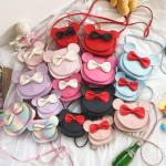 Leuke Bow Schoudertas Klein Meisje Schoudertas Mini Munttas Handtas PU Lederen Messenger Tas Crossbody Bag, Zwart, Small