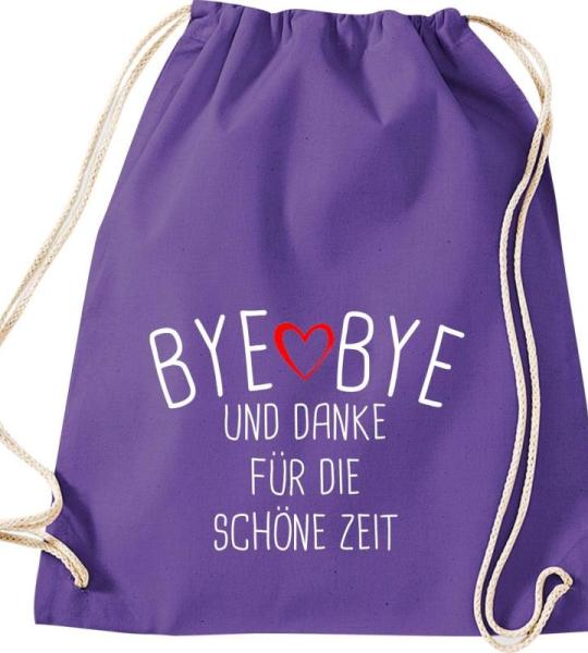 Shirtinstyle Gymtas, bye bye en dank voor de mooie tijd, opvoeder, leraar, leraren, gymtas, tas, schooltas, kleuterschool