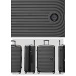 HAUPTSTADTKOFFER Midden grote harde koffer, TSA, 4 wielen, check-in bagage met 8 cm volumevergroting, 77 cm, 130 liter, grafiet, Grafito., koffer