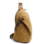 Neuleben Waterdichte schouderrugzak van canvas vintage uniseks heren kleine sling rugzak schoudertas outdoor sport vrije tijd
