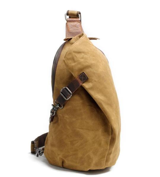 Neuleben Waterdichte schouderrugzak van canvas vintage uniseks heren kleine sling rugzak schoudertas outdoor sport vrije tijd