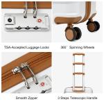 British Traveller Handkoffer ABS + PC materiaal, wit, koffer