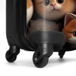 NoBoringSuitcases.com Kinderkoffer, hand, harde koffer met TSA-slot, jongens en meisjes, trolley, reiskoffer, draagtas, rolkoffer, klein of middelgroot, 4 kattenpatronen, kinder