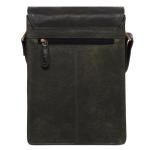 LEABAGS Leren schoudertas voor dames en heren, messenger bag met schouderriem, werktas, draagtas, handtas, echt lederen tas, pine green, Boheems, gedeconstrueerd, minimalistisch, r