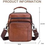MANNUOSI Heren schoudertassen business vrije tijd hengseltassen echt leer vintage handtassen