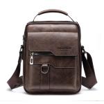 Hjkiopc Schoudertas heren schoudertas crossbody mobiele telefoon tas messenger bag herentas shulder bag lederen borstzak, A-bruin 2, Retro