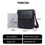 Vintage schoudertas leer heren tas om te hangen dames schoudertas echt leer polstas crossbody bag werktas messenger bags cadeau voor mannen, zwart, Large, Retro