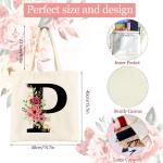 Gepersonaliseerde katoenen tas, canvas tote tassen, draagtas met letters, initialen, boodschappentas, cosmeticatas, cadeau voor vrouwen, bruidsmeisjes, voor verjaardagen, bruiloft 