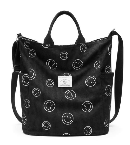 Dameshandtas, canvas, shopper, schoudertas, casual, groot, voor school, werk, dagelijks gebruik, winkelen, Milk.