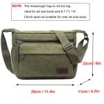 messenger schoudertas met meerdere vakken, voor dames en heren, casual canvas schoudertas voor reizen, kantoor, shopping, school, vissen, kamperen, wandelen, dagelijks gebruik (Gro