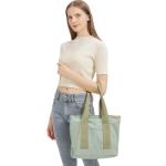 Middelgrote handtas voor dames, canvas, tas, schoudertas, shopper voor boeken, dagelijks gebruik, werk, groen, M(33cmx30cmx16cm)