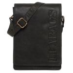 LEABAGS Leren schoudertas voor dames en heren, messenger bag met schouderriem, werktas, draagtas, handtas, echt lederen tas, pine green, Boheems, gedeconstrueerd, minimalistisch, r