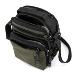 CHDWEY Umhängetaschen für Herren Modische Mehrtasche Nylon Umhängetasche Männer wasserdichte Patchwork Reißverschluss Weiche Crossbody Tasche Vielseitige Reisen Schwarze Handt