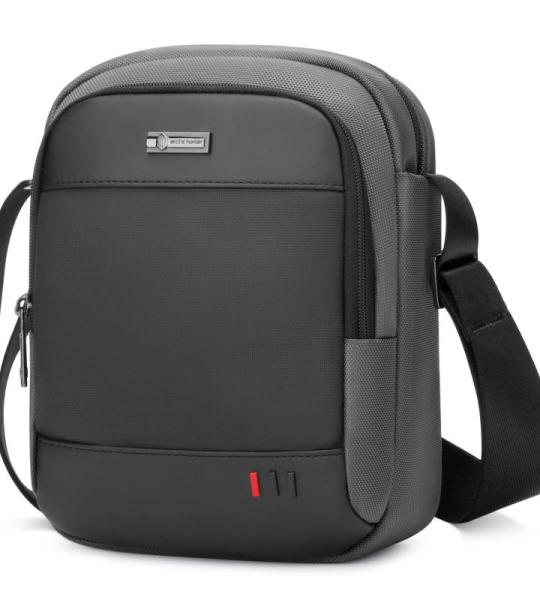BAIGIO Herentas, schoudertas, klein, voor tablet/iPad 8 inch, heren schoudertas, crossbody bag, reizen met veel vakken, voor sport, reizen, werk