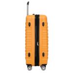 BEIBYE 2088 Reiskoffer met dubbele wielen, trolleys, harde schaal, M-L-XL-set in 15 kleuren, uitbreidbaar, Oranje., koffer