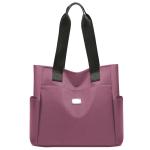 grote schoudertas voor dames, voor dames van lichtgewicht nylon, waterdichte Oxford-stof, damesshopper met meerdere zakken, geschikt voor winkelen, reizen, werk, kantoor (roze)