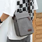 CHDWEY Umhängetaschen für Herren Leinwand Umhängetasche for Männer Tragbare Kurzstrecken Messenger Bag Multifunktionale Reisebrieftasche und Handtaschen Sack(Black)