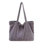 Uniseks schoudertas voor dames, tote bag, corduroy tas, grote schoudertas, shopper, handtas, casual, crossbody tas voor school, universiteit, kantoor, werk, reizen, uitstapjes, win