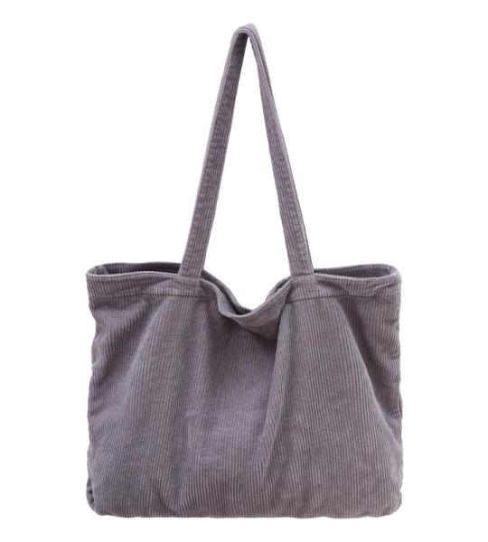 Uniseks schoudertas voor dames, tote bag, corduroy tas, grote schoudertas, shopper, handtas, casual, crossbody tas voor school, universiteit, kantoor, werk, reizen, uitstapjes, win