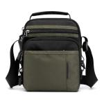 CHDWEY Umhängetaschen für Herren Modische Mehrtasche Nylon Umhängetasche Männer wasserdichte Patchwork Reißverschluss Weiche Crossbody Tasche Vielseitige Reisen Schwarze Handt