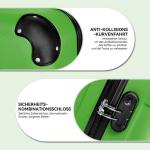 BEIBYE Koffer met harde schaal, trolley, rolkoffer, reiskoffer, veiligheid, cijferslot, dubbele wielen, ABS-materiaal, handbagage, 4 wielen, M-L-XL-set, olijfgroen