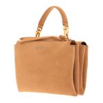 Arlettis Suede Handbag Apricot, bruin