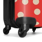 NoBoringSuitcases.com Handbagage, harde koffer met TSA-slot, jongens en meisjes, trolley, reiskoffer, draagtas, rolkoffer, klein of middelgroot, Polka-dots, koffer