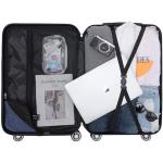 Beibye Hard Case Trolley koffer met dubbele wieltjes, maat M, L, XL, rood